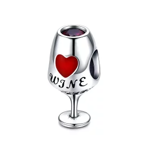 Pandora Style Rode wijnglas Bedel - SCC788 (afbeelding voor) Pandora Style Rode wijnglas Bedel - SCC788