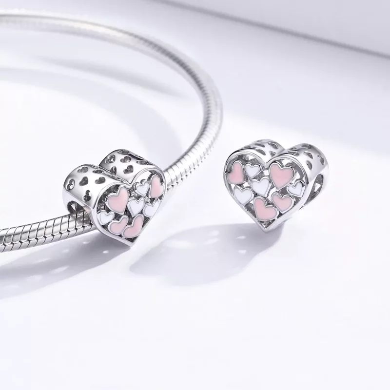 (afbeelding voor) Pandora Style Romantiek Hart Bedel - SCC1423 - Bekijken 4