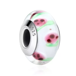 Pandora Style Rood Fruit Murano Glas Bedel - SCZ016 (afbeelding voor) Pandora Style Rood Fruit Murano Glas Bedel - SCZ016