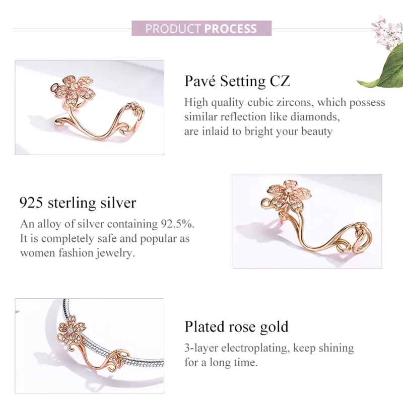 (afbeelding voor) Pandora Style Rose Kersebloesem Bedel - SCC1033-C - Bekijken 6