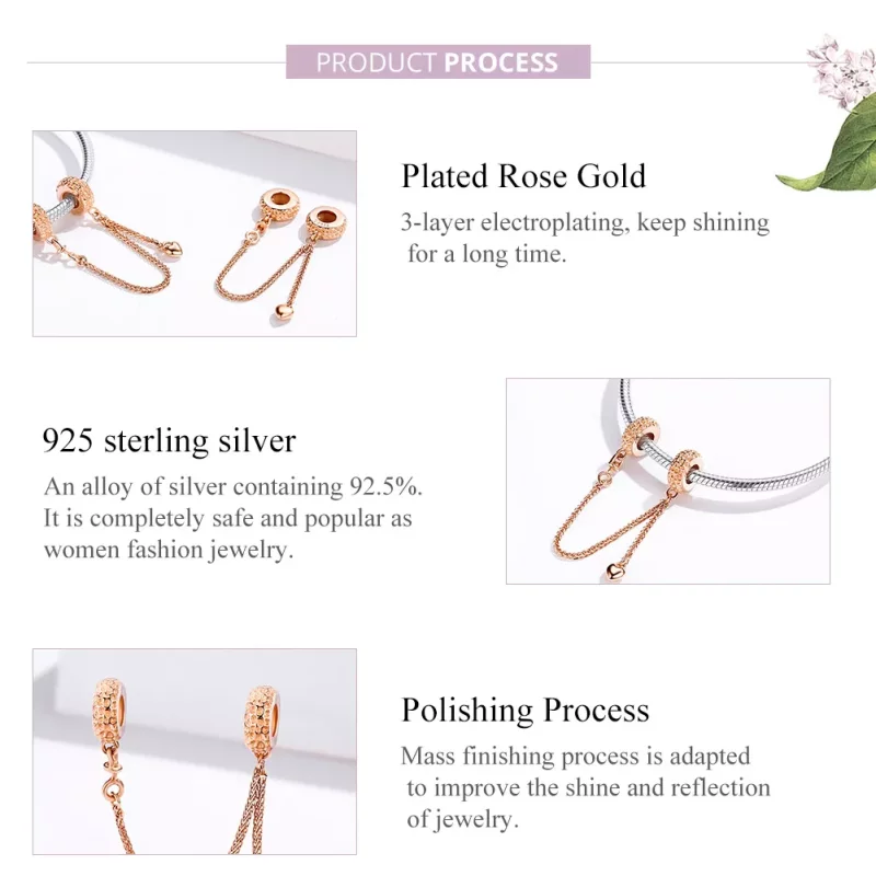 (afbeelding voor) Pandora Style Rose kleine band Veiligheidsketting - SCC1112-C - Bekijken 6