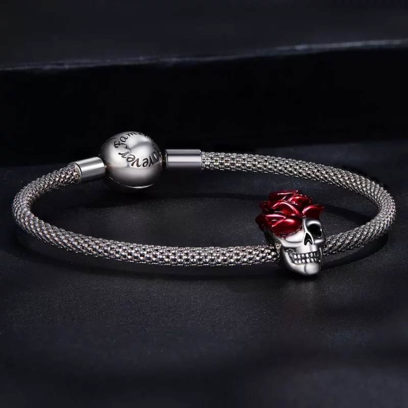 (afbeelding voor) Pandora Style Rose Schedel Bedel - SCC2403 - Bekijken 5