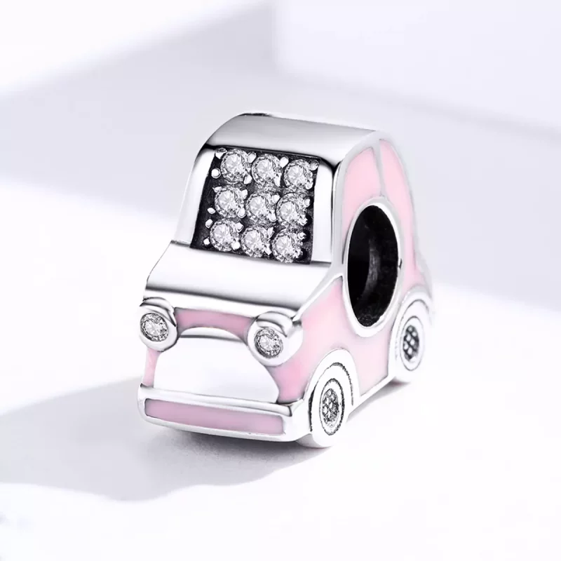 (afbeelding voor) Pandora Style Roze Auto Bedel - SCC1380 - Bekijken 3