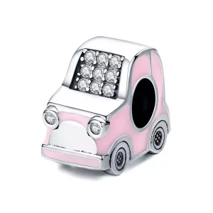 (afbeelding voor) Pandora Style Roze Auto Bedel - SCC1380