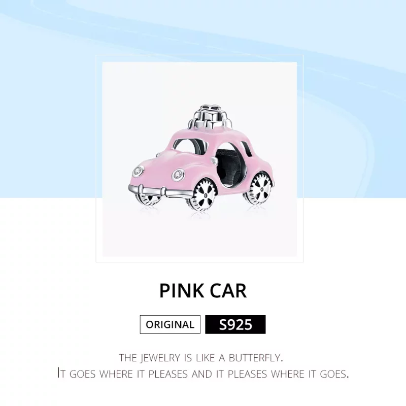 (afbeelding voor) Pandora Style Roze auto Bedel - SCC1738 - Bekijken 6