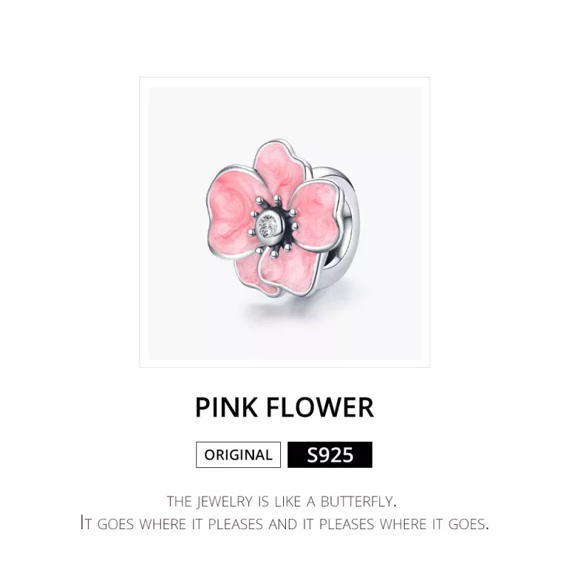 (afbeelding voor) Pandora Style Roze bloem Bedel - SCC1729 - Bekijken 6