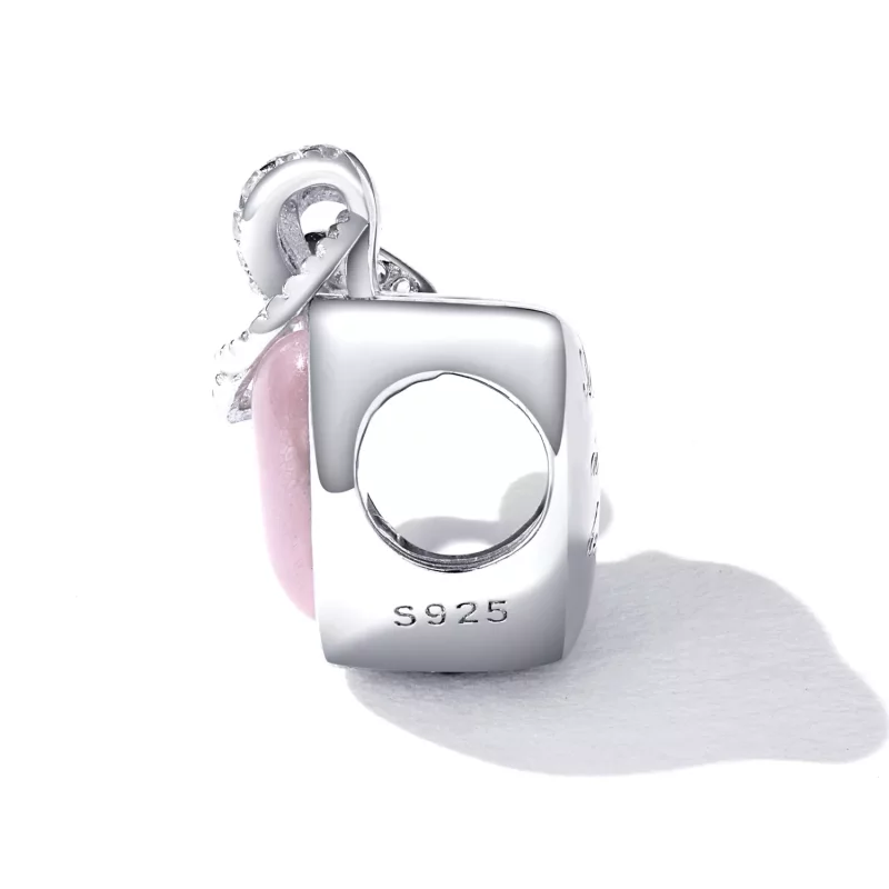 (afbeelding voor) Pandora Style Roze Hart Bedel - SCC2261 - Bekijken 4