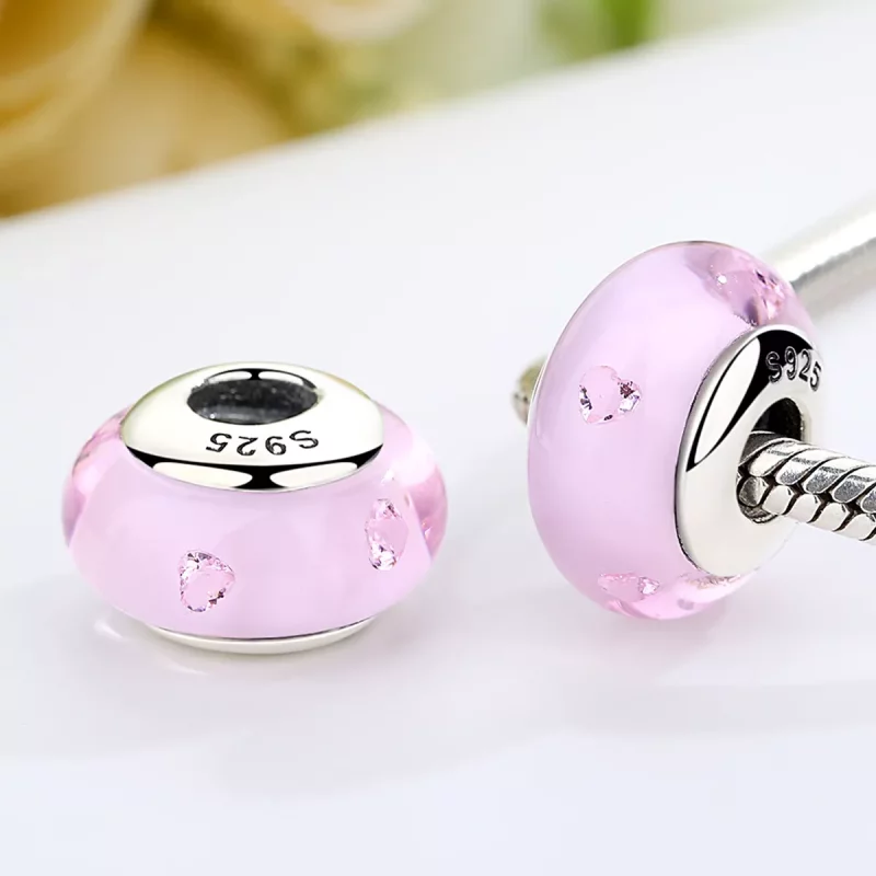 (afbeelding voor) Pandora Style Roze Murano Glas Bedel - SCZ003 - Bekijken 3