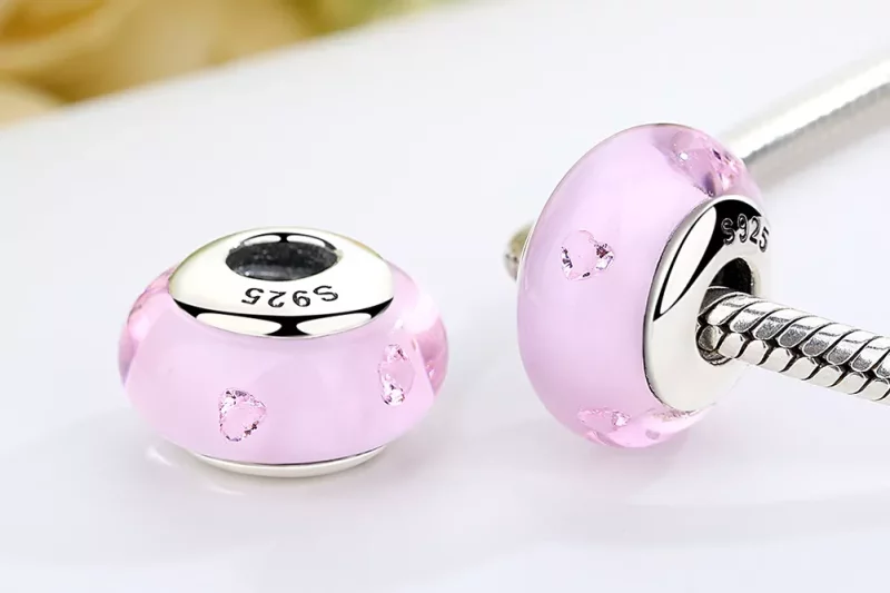 (afbeelding voor) Pandora Style Roze Murano Glas Bedel - SCZ003 - Bekijken 7