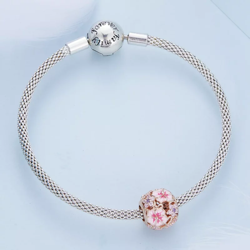 (afbeelding voor) Pandora Style Roze Sakura Bedel - BSC643 - Bekijken 4