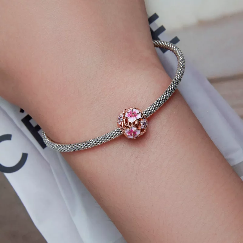 (afbeelding voor) Pandora Style Roze Sakura Bedel - BSC643 - Bekijken 6