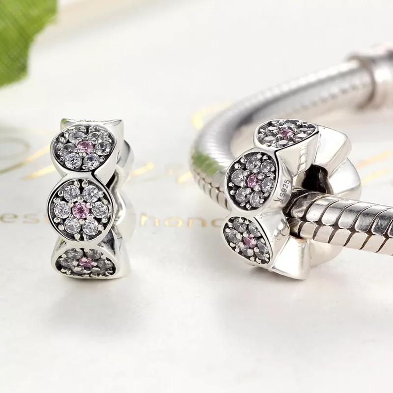 (afbeelding voor) Pandora Style Roze Slinger Spacer Bedel - SCC101 - Bekijken 4