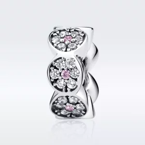 (afbeelding voor) Pandora Style Roze Slinger Spacer Bedel - SCC101