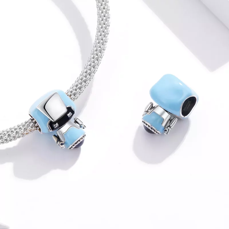 (afbeelding voor) Pandora Style Saffier Robot Bedel - SCC1773 - Bekijken 3