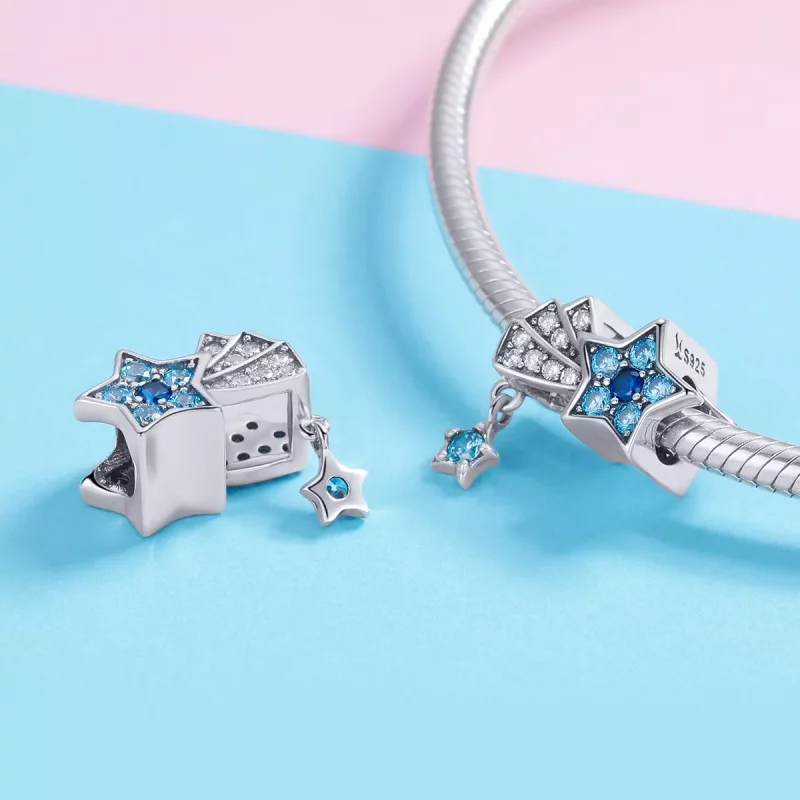 (afbeelding voor) Pandora Style Saffier Sieraden Sterren Bedel - SCC912 - Bekijken 4