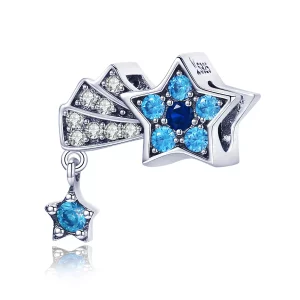(afbeelding voor) Pandora Style Saffier Sieraden Sterren Bedel - SCC912