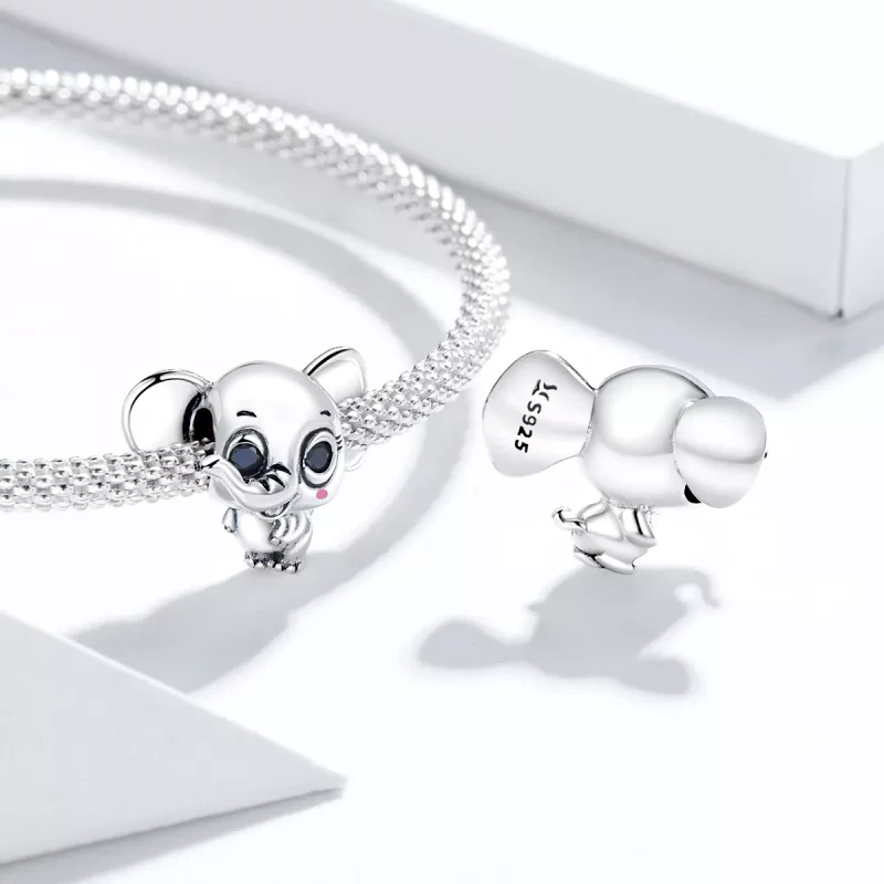 (afbeelding voor) Pandora Style Schattige Baby Olifant Bedel - SCC1646 - Bekijken 3
