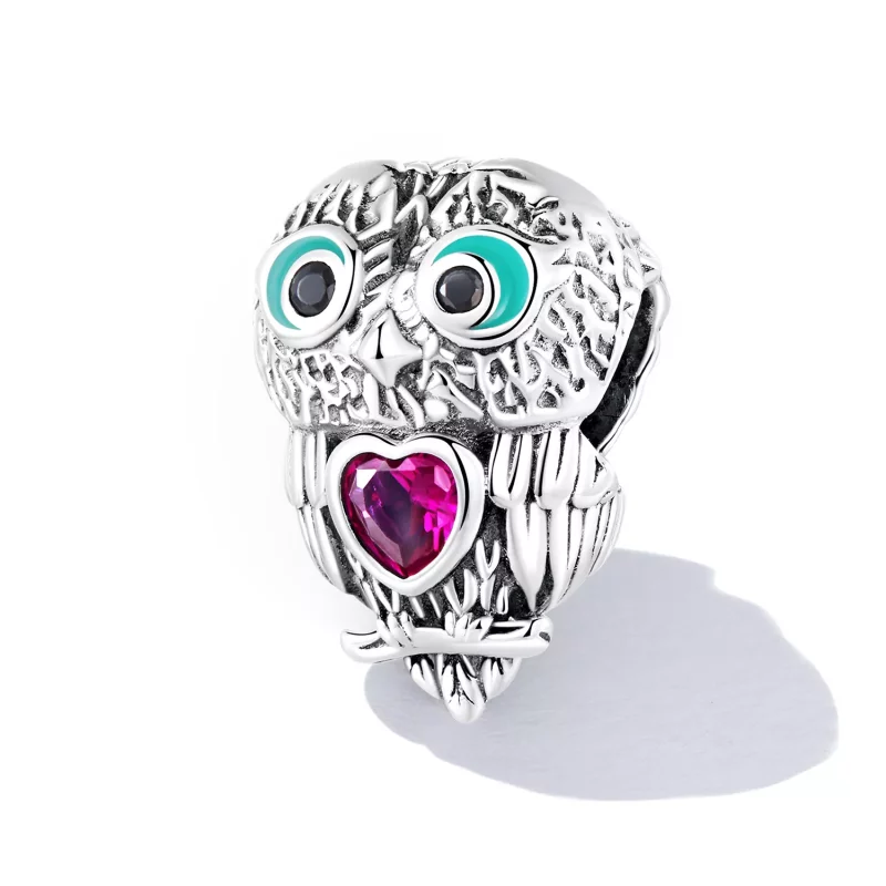 (afbeelding voor) Pandora Style Schattige Uil Bedel - SCC2253 - Bekijken 2