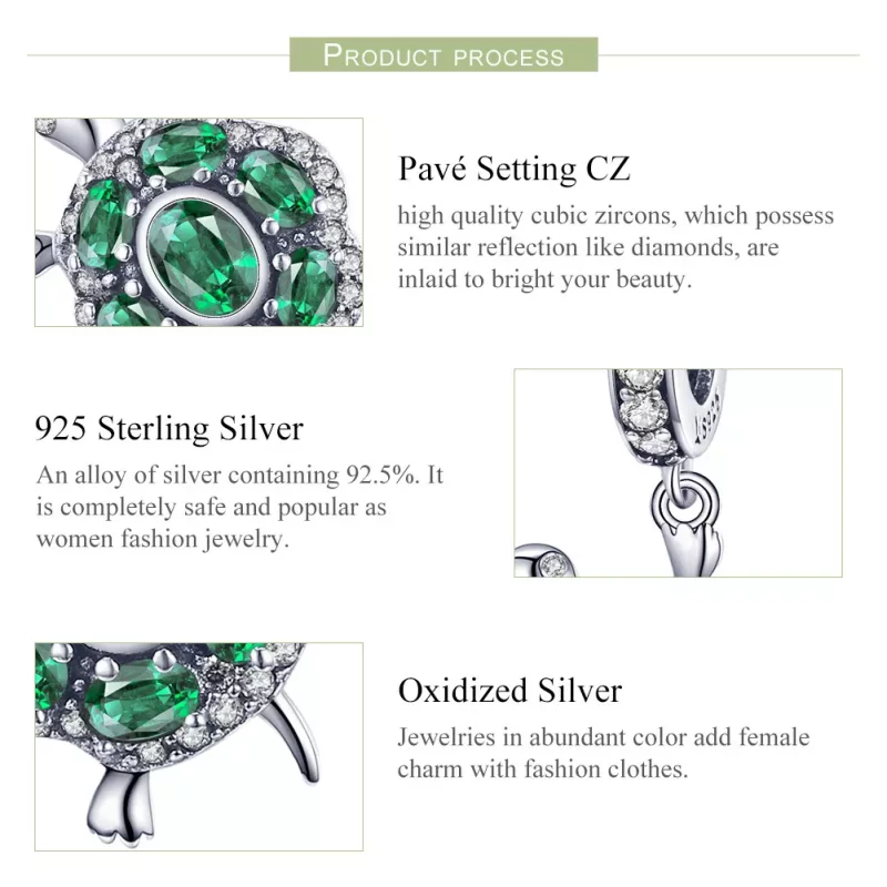 (afbeelding voor) Pandora Style Schildpad Hangende Bedel - SCC1017 - Bekijken 6