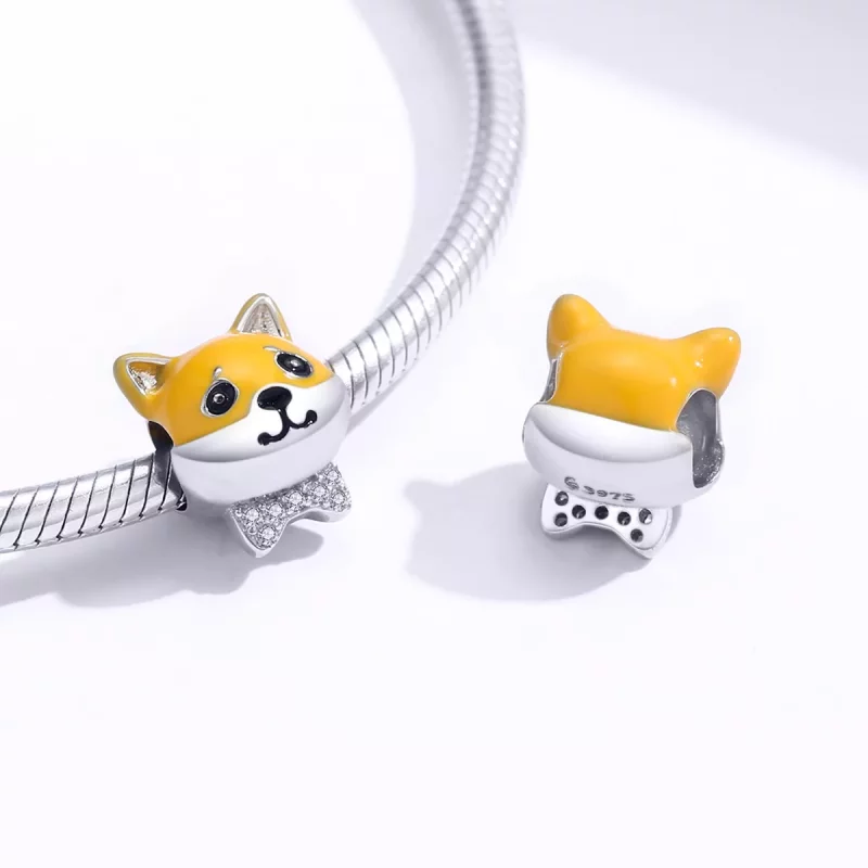 (afbeelding voor) Pandora Style Shiba Inu Bedel - BSC188 - Bekijken 2
