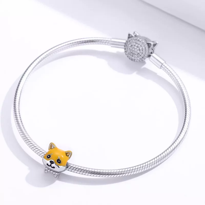 (afbeelding voor) Pandora Style Shiba Inu Bedel - BSC188 - Bekijken 4