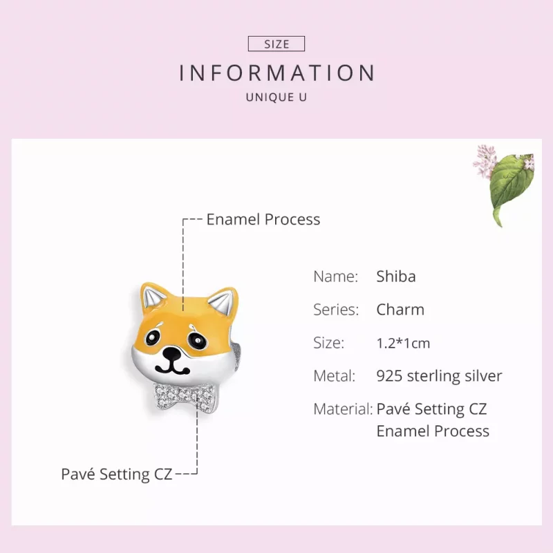 (afbeelding voor) Pandora Style Shiba Inu Bedel - BSC188 - Bekijken 7