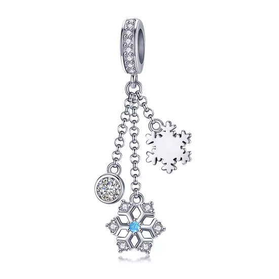(afbeelding voor) Pandora Style Sneeuwvlok Hangende Bedel - SCC1020