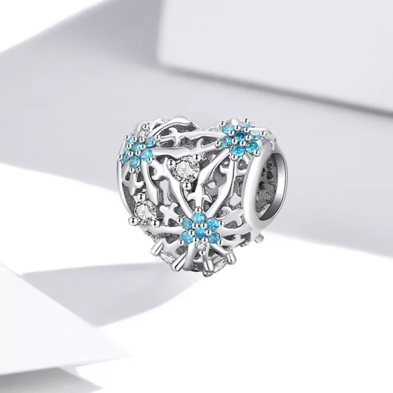 (afbeelding voor) Pandora Style Snowflake Hart Bedel - BSC530 - Bekijken 2