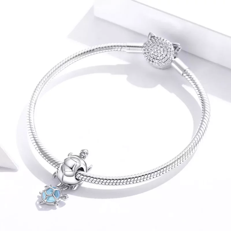(afbeelding voor) Pandora Style Speelse schildpad Bedel - BSC332 - Bekijken 3