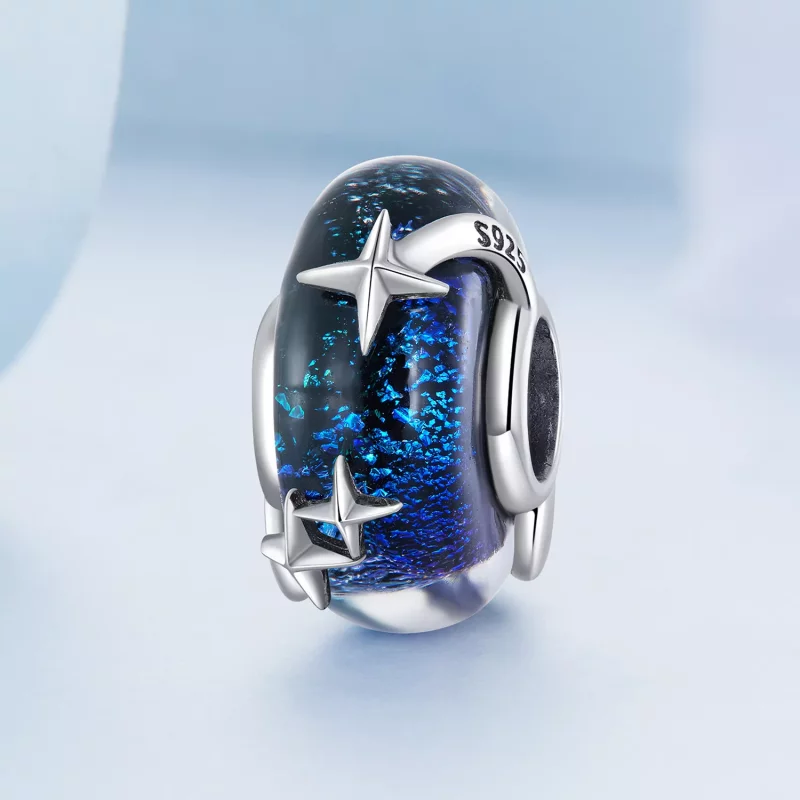 (afbeelding voor) Pandora Style Sterrenhemel glas Bedel - BSC682 - Bekijken 2