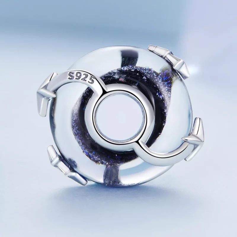 (afbeelding voor) Pandora Style Sterrenhemel glas Bedel - BSC682 - Bekijken 3