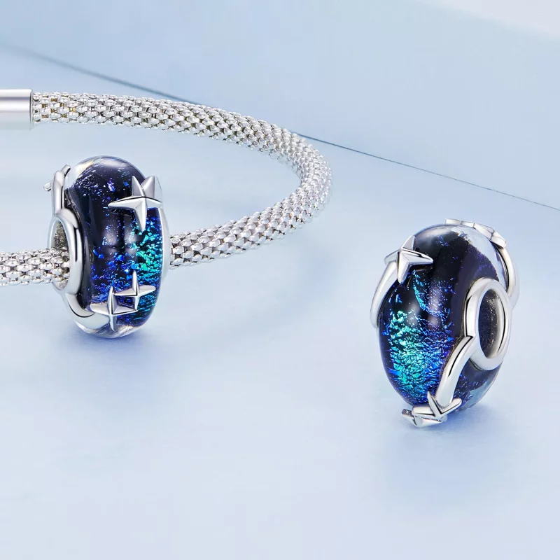 (afbeelding voor) Pandora Style Sterrenhemel glas Bedel - BSC682 - Bekijken 4