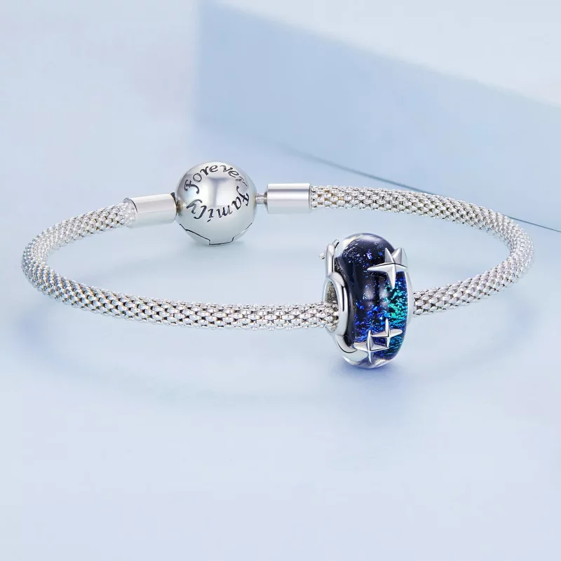 (afbeelding voor) Pandora Style Sterrenhemel glas Bedel - BSC682 - Bekijken 5