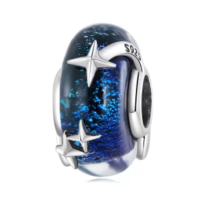 (afbeelding voor) Pandora Style Sterrenhemel glas Bedel - BSC682