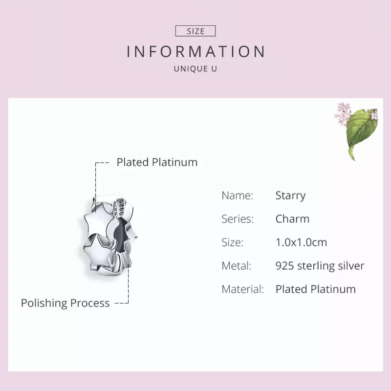 (afbeelding voor) Pandora Style Sterrenhemel Spacer Bedel - SCC1169 - Bekijken 3