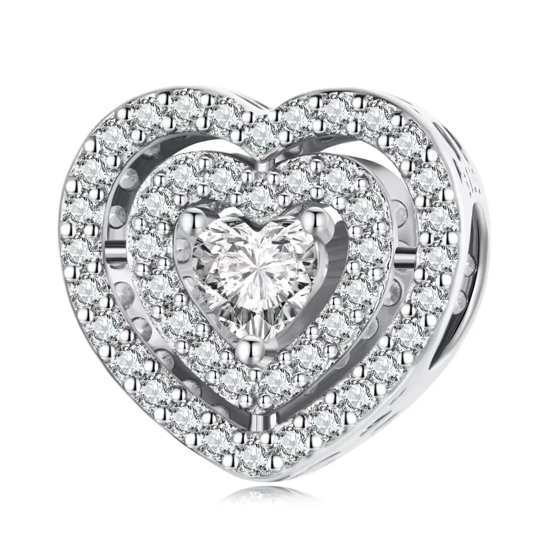 (afbeelding voor) Pandora Style Stralend Hart Bedel - BSC662