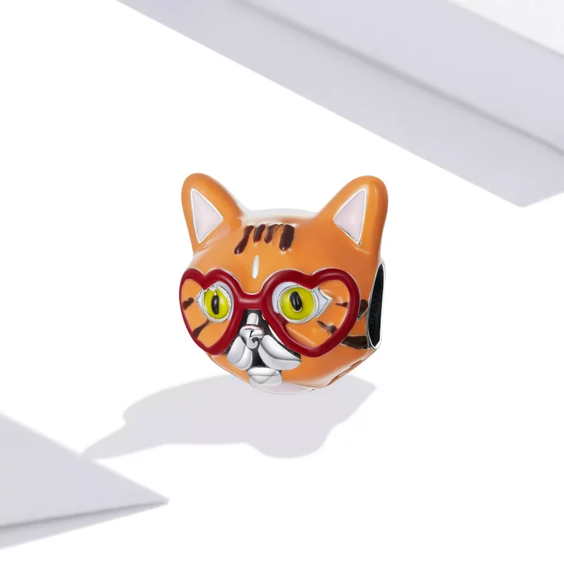 (afbeelding voor) Pandora Style Sweetheart Grote Oranje Kat Bedel - SCC2092 - Bekijken 2