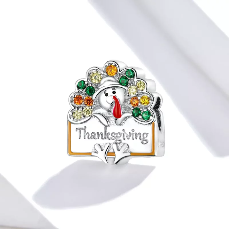 (afbeelding voor) Pandora Style Thanksgiving Turkije Bedel - BSC339 - Bekijken 2