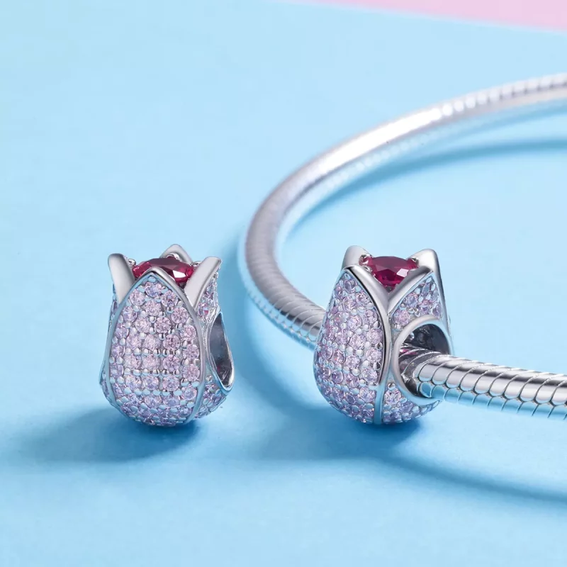 (afbeelding voor) Pandora Style Tulp Bedel - SCC569 - Bekijken 5