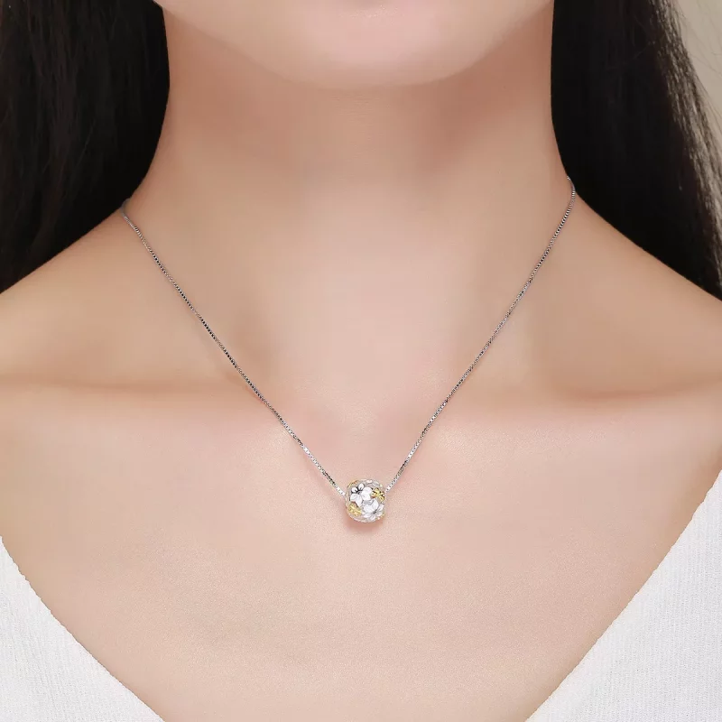 (afbeelding voor) Pandora Style Tweekleurige bloemen en vlinders Bedel - SCC546 - Bekijken 6