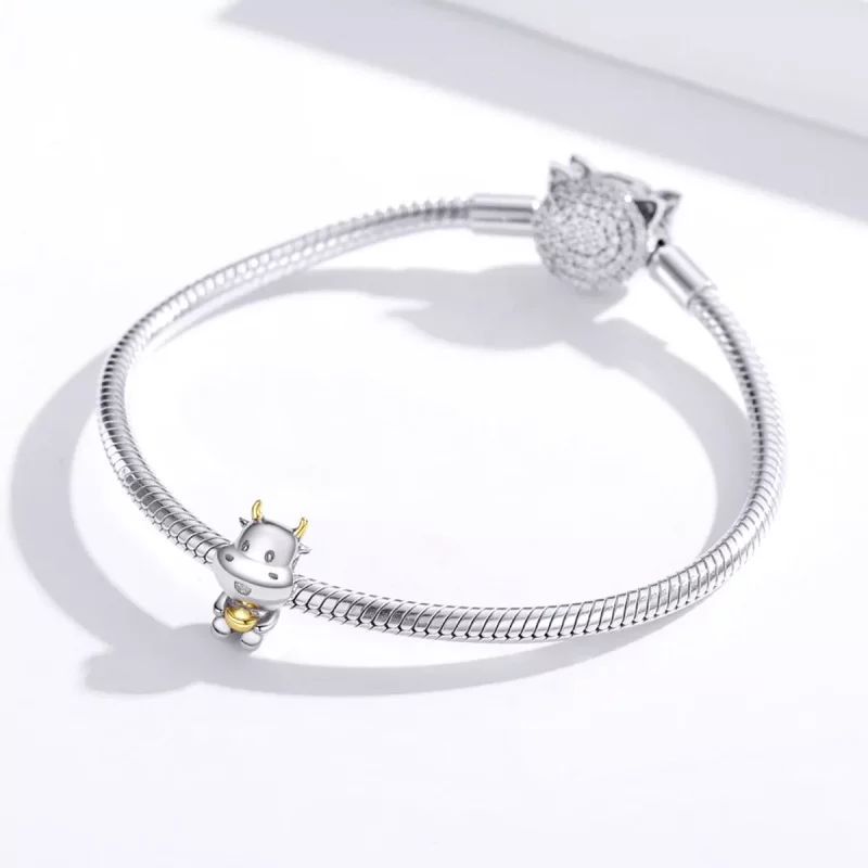 (afbeelding voor) Pandora Style Two-tone Lucky Cow Bedel - SCC1709 - Bekijken 3
