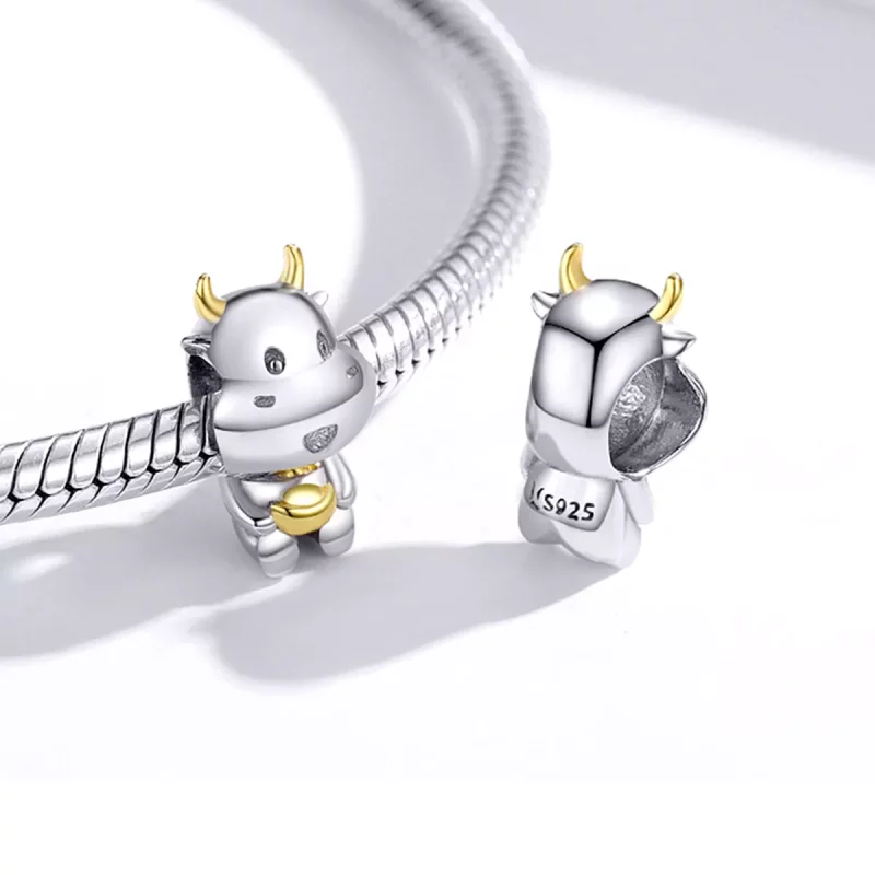 (afbeelding voor) Pandora Style Two-tone Lucky Cow Bedel - SCC1709 - Bekijken 4
