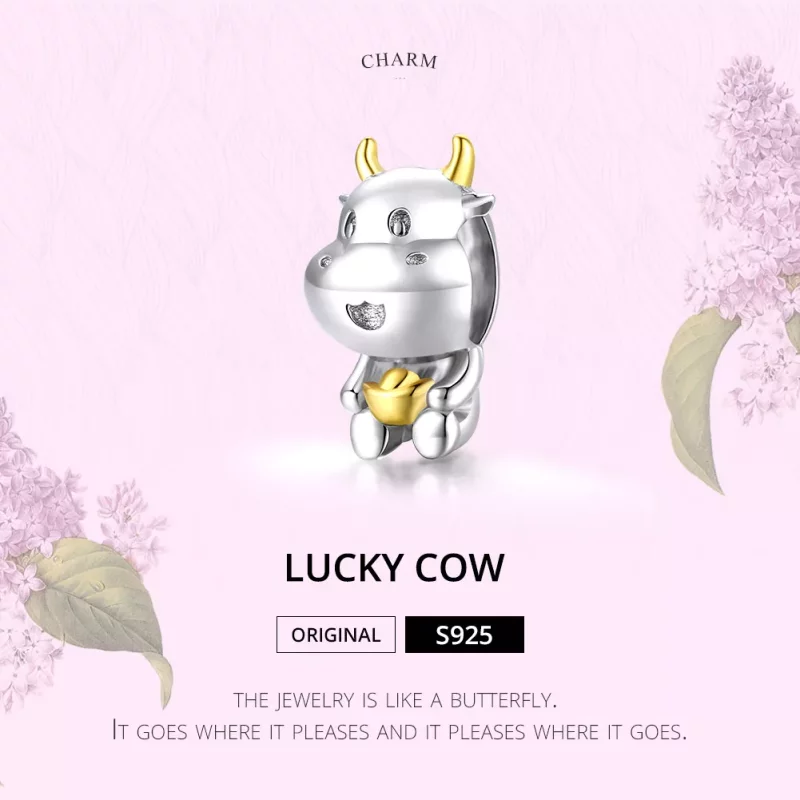 (afbeelding voor) Pandora Style Two-tone Lucky Cow Bedel - SCC1709 - Bekijken 6