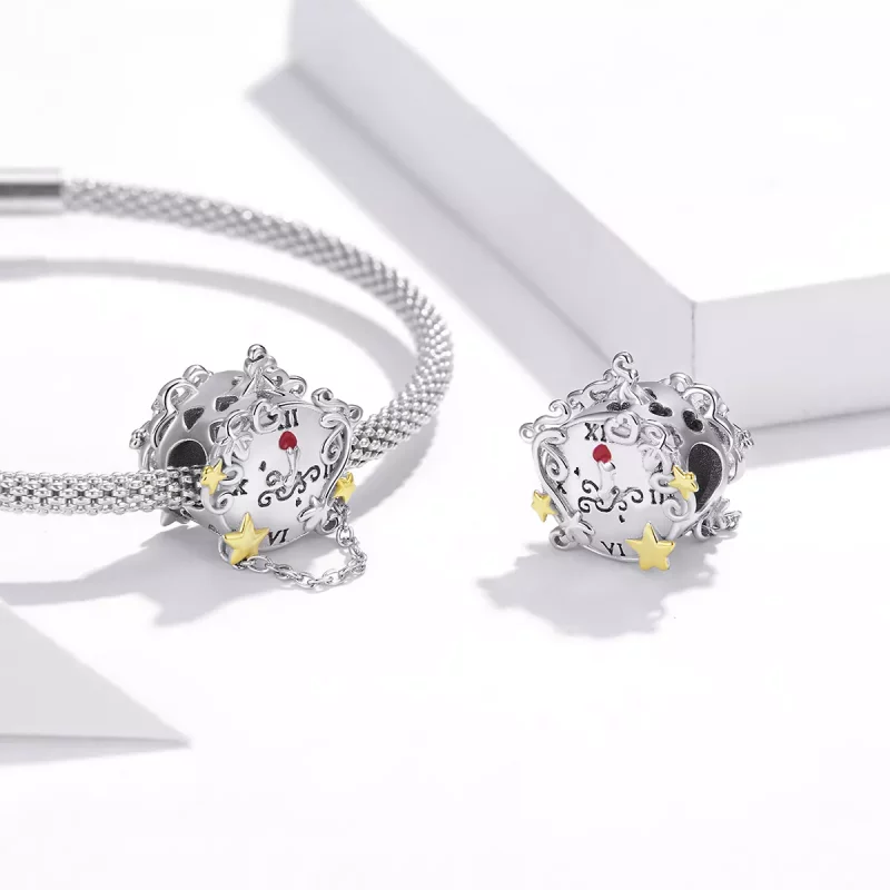 (afbeelding voor) Pandora Style Two-tone Magische klok Bedel - BSC406 - Bekijken 4
