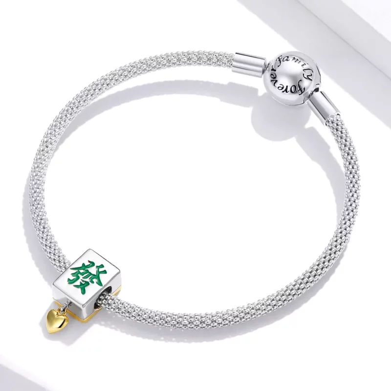 (afbeelding voor) Pandora Style Two-tone Mahjong-tegels Bedel - SCC1751 - Bekijken 3