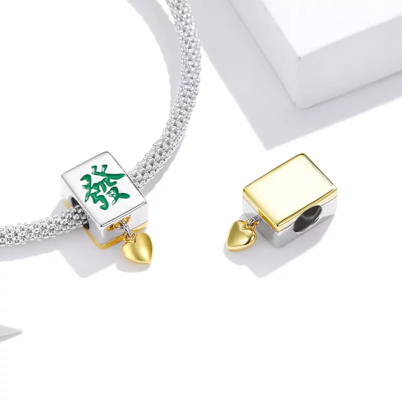 (afbeelding voor) Pandora Style Two-tone Mahjong-tegels Bedel - SCC1751 - Bekijken 4