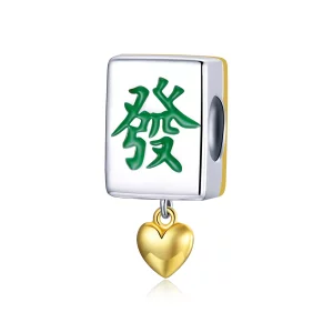 (afbeelding voor) Pandora Style Two-tone Mahjong-tegels Bedel - SCC1751