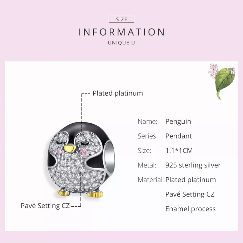 (afbeelding voor) Pandora Style Two-tone pinguïn Bedel - BSC126 - Bekijken 6
