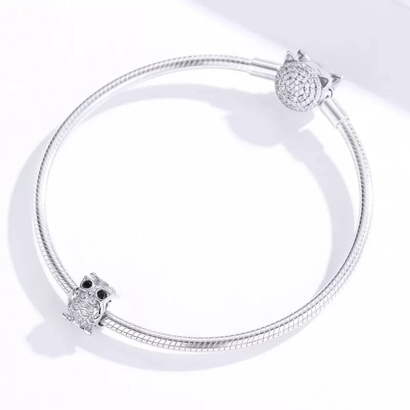 (afbeelding voor) Pandora Style Uil Bedel - BSC124 - Bekijken 2