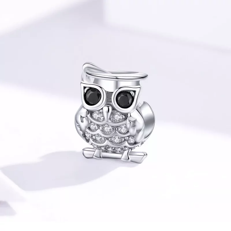 (afbeelding voor) Pandora Style Uil Bedel - BSC124 - Bekijken 3